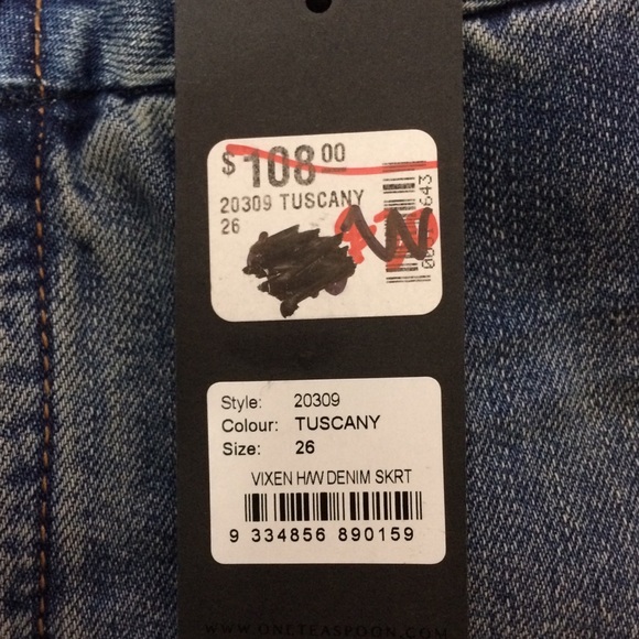 One Teaspoon Vixen High Waist Denim Skirt - Picture 8 of 8